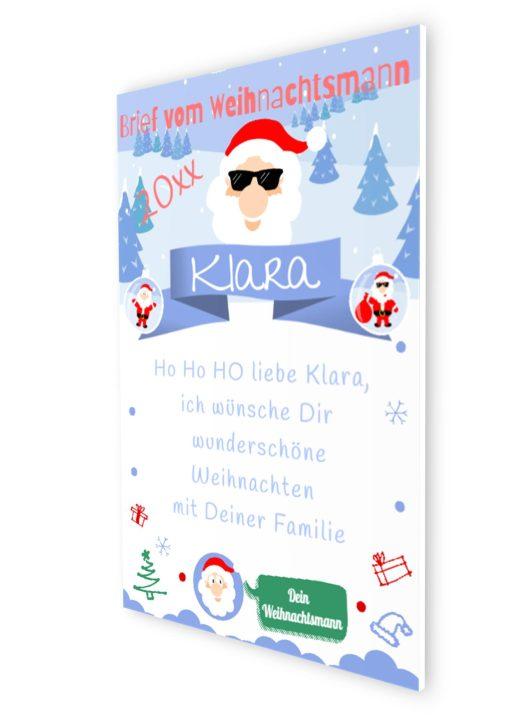Brief Vom Weihnachtsmann Vorlage Post Zum Ausdrucken Personalisiert Meilensteintafel Chalkboard Diy Weihnachten No.3 Hell2