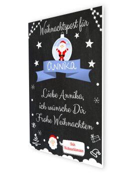 Brief Vom Weihnachtsmann Vorlage Post Zum Ausdrucken Personalisiert Meilensteintafel Chalkboard Diy Weihnachten No.1 02