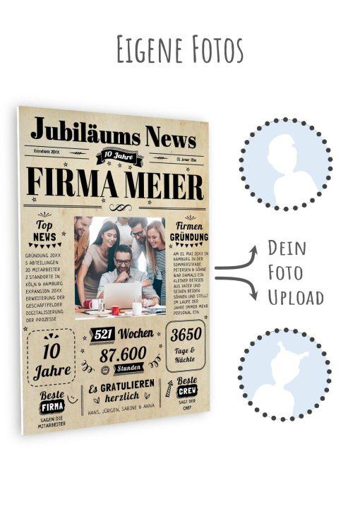 Meilensteintafel Jubiläumszeitung Firmenjubiläum Betriebsjubiläum Jubiläum Geschenk Zeitung Personalisiert 011