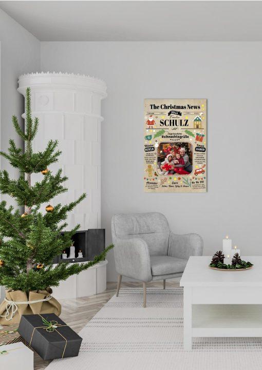 Meilensteintafel Weihnachtszeitung Personalisiert Geschenk Weihnachtskarte Selbst Gestalten Foto Gruß Brief Freunde Familie Kollegen (16)