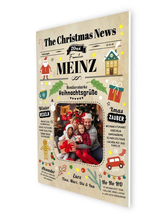 Meilensteintafel Weihnachtszeitung Personalisiert Geschenk Weihnachtskarte Selbst Gestalten Foto Gruß Brief Freunde Familie Kollegen (7)