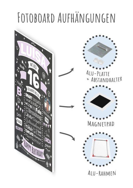Meilensteintafel Chalkboard Geschenk 16. Geburtstag Personalisiert Geburtstagsposter Teenager Mädchen Junge Retro Classic09