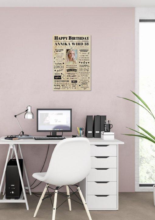 Meilensteintafel Chalkboard Geschenk 18. Geburtstag Zeitung Geburtstagsposter Jahrgangsposter Personalisiert Frau Mann Happy Birthday02