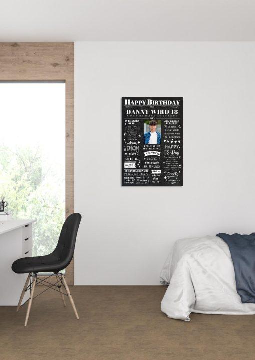 Meilensteintafel Chalkboard Geschenk 18. Geburtstag Zeitung Geburtstagsposter Jahrgangsposter Personalisiert Frau Mann Happy Birthday03