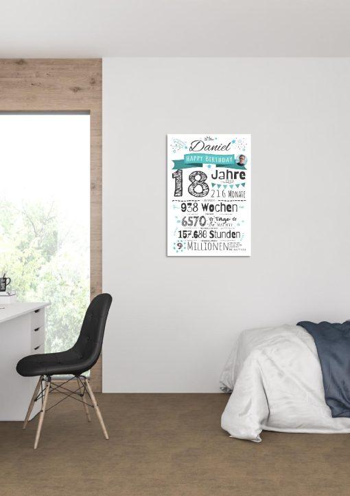 Meilensteintafel Chalkboard Geschenk 18. Geburtstag Personalisiert Junge Mädchen Geburtstagstafel Zahlenspaß (2)