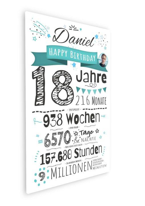 Meilensteintafel Chalkboard Geschenk 18. Geburtstag Personalisiert Junge Mädchen Geburtstagstafel Zahlenspaß (5)