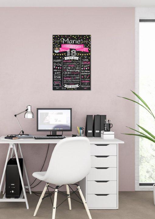 Meilensteintafel Chalkboard Geschenk 18. Geburtstag Personalisiert Volljährigkeit Geburtstagstafel Klassik Mann Frau02