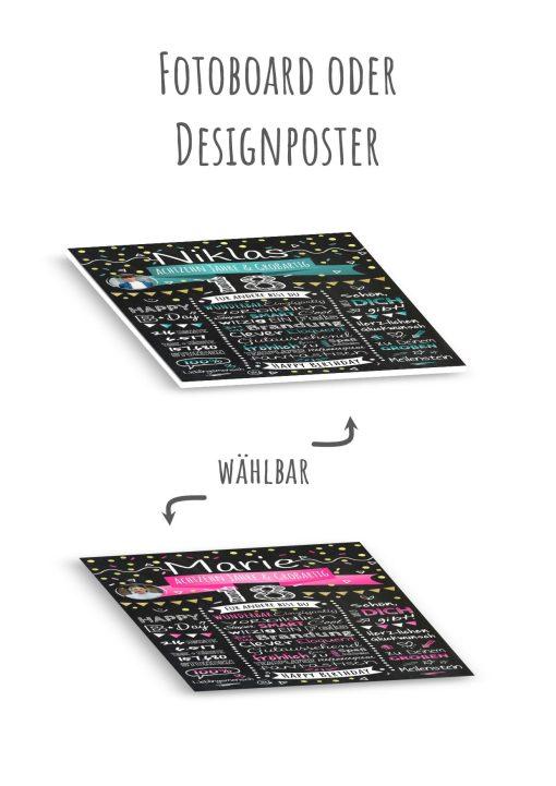 Meilensteintafel Chalkboard Geschenk 18. Geburtstag Personalisiert Volljährigkeit Geburtstagstafel Klassik Mann Frau12