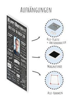 Meilensteintafel Chalkboard Geschenk 20. Geburtstag Zeitung Geburtstagsposter Jahrgangsposter Personalisiert Frau Mann Happy Birthday (10)