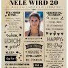 Meilensteintafel Chalkboard Geschenk 20. Geburtstag Zeitung Geburtstagsposter Jahrgangsposter Personalisiert Frau Mann Happy Birthday 2
