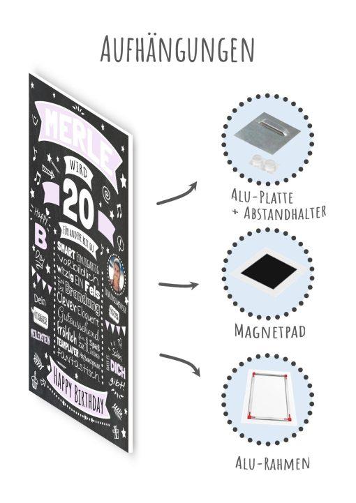 Meilensteintafel Chalkboard Geschenk 20. Geburtstag Personalisiert Geburtstagsposter Frau Mann Retro Classic (1)10