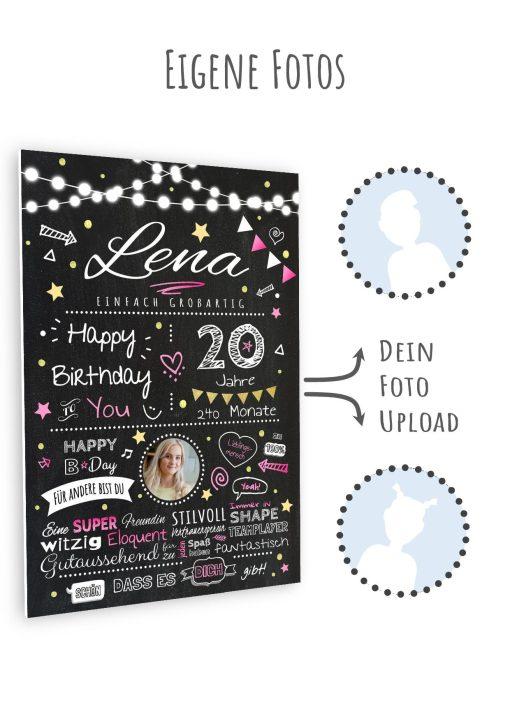 Meilensteintafel Chalkboard Geschenk 20. Geburtstag Personalisiert Geburtstagstafel Frau Mann Chalk O Classic (11)