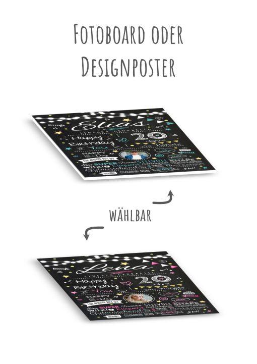 Meilensteintafel Chalkboard Geschenk 20. Geburtstag Personalisiert Geburtstagstafel Frau Mann Chalk O Classic (13)