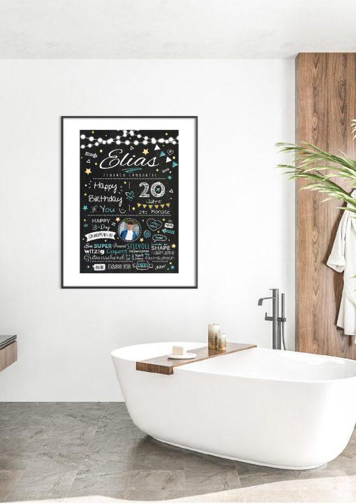 Meilensteintafel Chalkboard Geschenk 20. Geburtstag Personalisiert Geburtstagstafel Frau Mann Chalk O Classic (5)
