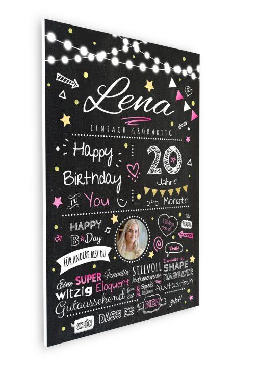 Meilensteintafel Chalkboard Geschenk 20. Geburtstag Personalisiert Geburtstagstafel Frau Mann Chalk O Classic (8)