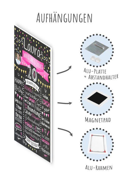 Meilensteintafel Chalkboard Geschenk 20. Geburtstag Personalisiert Geburtstagstafel Klassik Mann Frau10