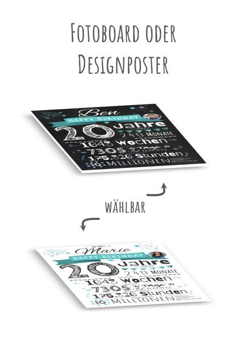 Meilensteintafel Chalkboard Geschenk 20. Geburtstag Personalisiert Mann Frau Geburtstagstafel Zahlenspaß13
