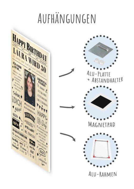 Meilensteintafel Chalkboard Geschenk 30. Geburtstag Zeitung Geburtstagsposter Jahrgangsposter Personalisiert Frau Mann Happy Birthday (10)