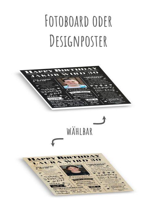 Meilensteintafel Chalkboard Geschenk 30. Geburtstag Zeitung Geburtstagsposter Jahrgangsposter Personalisiert Frau Mann Happy Birthday (13)
