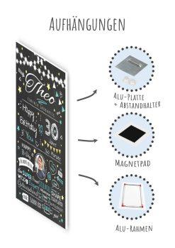 Meilensteintafel Chalkboard Geschenk 30. Geburtstag Personalisiert Geburtstagstafel Frau Mann Chalk O Classic (10)