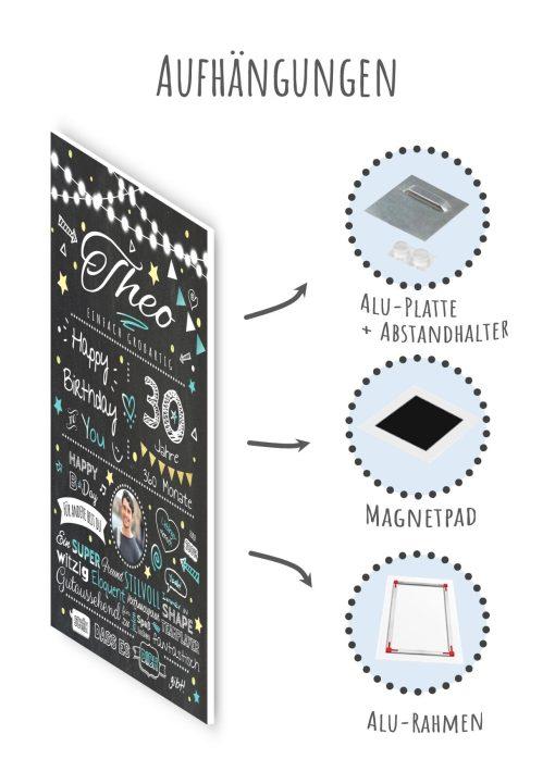 Meilensteintafel Chalkboard Geschenk 30. Geburtstag Personalisiert Geburtstagstafel Frau Mann Chalk O Classic (10)