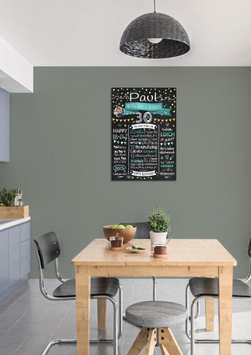 Meilensteintafel Chalkboard Geschenk 30. Geburtstag Personalisiert Geburtstagstafel Klassik Mann Frau (1)02