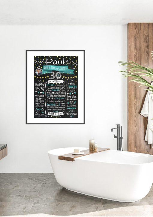 Meilensteintafel Chalkboard Geschenk 30. Geburtstag Personalisiert Geburtstagstafel Klassik Mann Frau (1)05