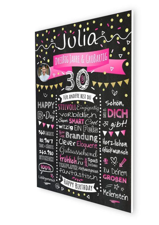 Meilensteintafel Chalkboard Geschenk 30. Geburtstag Personalisiert Geburtstagstafel Klassik Mann Frau (1)07