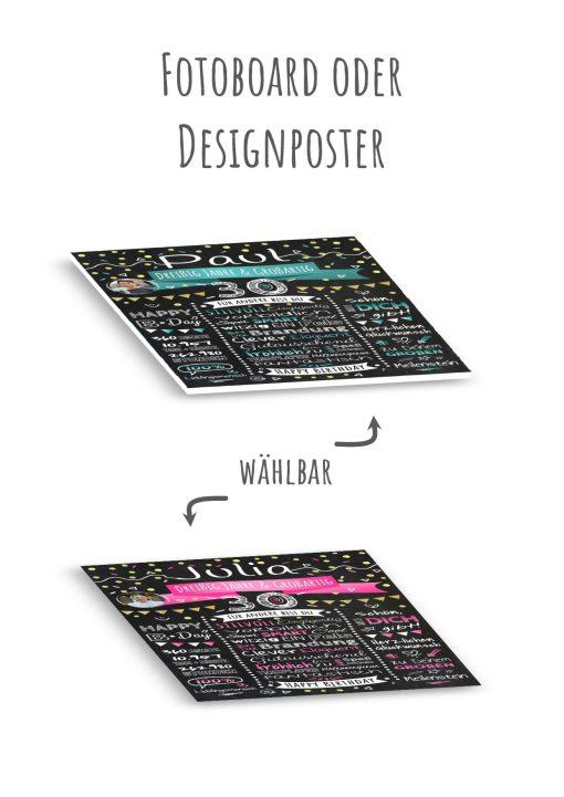 Meilensteintafel Chalkboard Geschenk 30. Geburtstag Personalisiert Geburtstagstafel Klassik Mann Frau (1)13