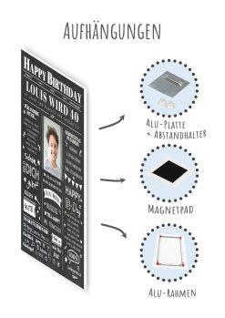 Meilensteintafel Chalkboard Geschenk 40. Geburtstag Zeitung Geburtstagsposter Jahrgangsposter Personalisiert Frau Mann Happy Birthday (10)