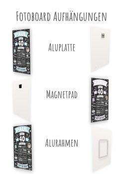 Meilensteintafel Chalkboard Geschenk 40. Geburtstag Personalisiert Geburtstagsposter Frau Mann Retro Classic14