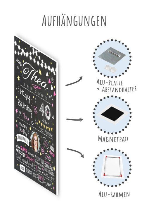 Meilensteintafel Chalkboard Geschenk 40. Geburtstag Personalisiert Geburtstagstafel Frau Mann Chalk O Classic (10)