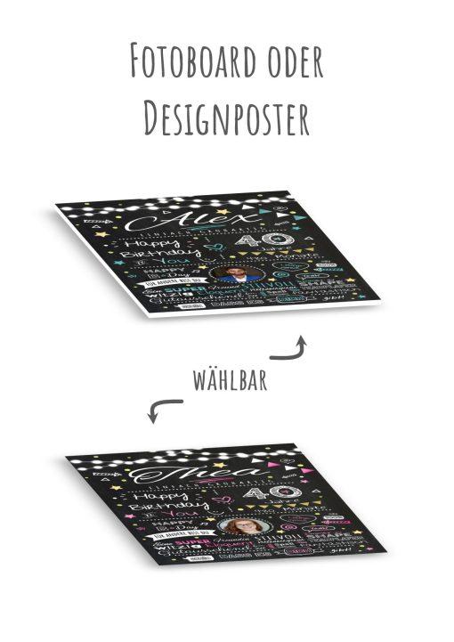 Meilensteintafel Chalkboard Geschenk 40. Geburtstag Personalisiert Geburtstagstafel Frau Mann Chalk O Classic (13)