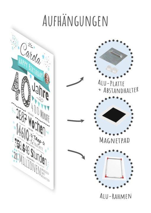 Meilensteintafel Chalkboard Geschenk 40. Geburtstag Personalisiert Mann Frau Geburtstagstafel Zahlenspaß10