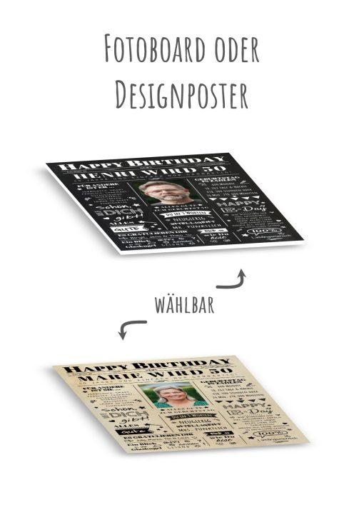 Meilensteintafel Chalkboard Geschenk 50. Geburtstag Zeitung Geburtstagsposter Jahrgangsposter Personalisiert Frau Mann Happy Birthday (12)