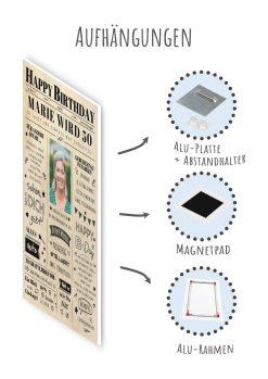 Meilensteintafel Chalkboard Geschenk 50. Geburtstag Zeitung Geburtstagsposter Jahrgangsposter Personalisiert Frau Mann Happy Birthday (9)