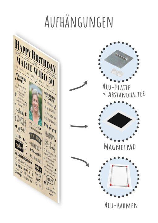 Meilensteintafel Chalkboard Geschenk 50. Geburtstag Zeitung Geburtstagsposter Jahrgangsposter Personalisiert Frau Mann Happy Birthday (9)