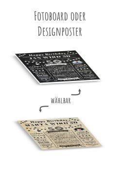 Meilensteintafel Chalkboard Geschenk 50. Geburtstag Zeitung Personalisiert Geburtstagstafel Mann Frau Klassik13