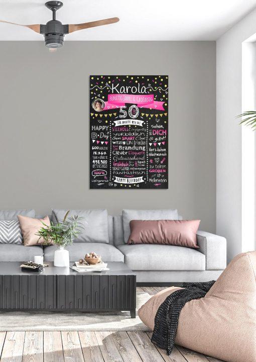 Meilensteintafel Chalkboard Geschenk 50. Geburtstag Personalisiert Geburtstagstafel Klassik Mann Frau03