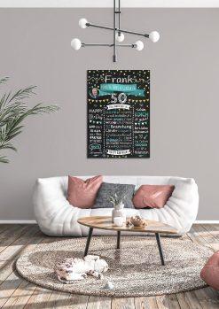 Meilensteintafel Chalkboard Geschenk 50. Geburtstag Personalisiert Geburtstagstafel Klassik Mann Frau04