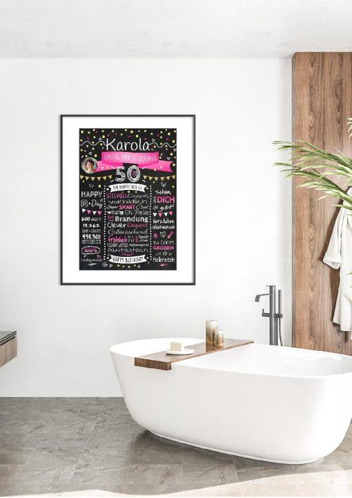 Meilensteintafel Chalkboard Geschenk 50. Geburtstag Personalisiert Geburtstagstafel Klassik Mann Frau05