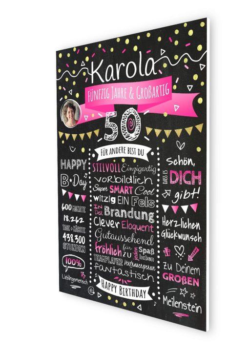 Meilensteintafel Chalkboard Geschenk 50. Geburtstag Personalisiert Geburtstagstafel Klassik Mann Frau07