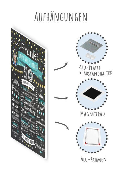 Meilensteintafel Chalkboard Geschenk 50. Geburtstag Personalisiert Geburtstagstafel Klassik Mann Frau10