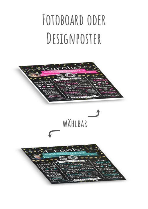 Meilensteintafel Chalkboard Geschenk 50. Geburtstag Personalisiert Geburtstagstafel Klassik Mann Frau13