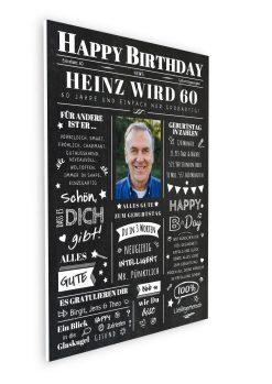 Meilensteintafel Chalkboard Geschenk 60. Geburtstag Zeitung Geburtstagsposter Jahrgangsposter Personalisiert Frau Mann Happy Birthday (8)