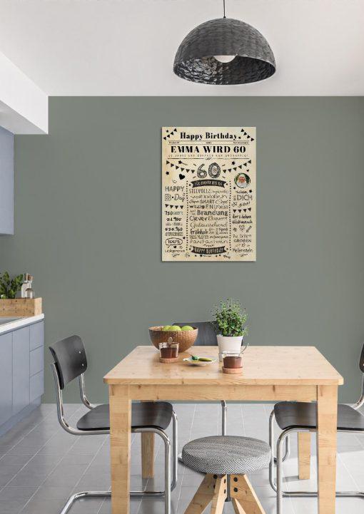 Meilensteintafel Chalkboard Geschenk 60. Geburtstag Zeitung Personalisiert Geburtstagstafel Mann Frau Klassik02