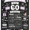 Meilensteintafel Chalkboard Geschenk 60. Geburtstag Personalisiert Geburtstagsposter Frau Mann Retro Classic Lila