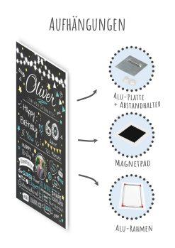 Meilensteintafel Chalkboard Geschenk 60. Geburtstag Personalisiert Geburtstagstafel Frau Mann Chalk O Classic (10)