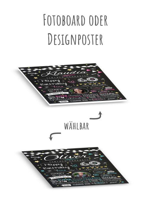 Meilensteintafel Chalkboard Geschenk 60. Geburtstag Personalisiert Geburtstagstafel Frau Mann Chalk O Classic (13)