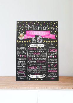 Meilensteintafel Chalkboard Geschenk 60. Geburtstag Personalisiert Geburtstagstafel Klassik Mann Frau06